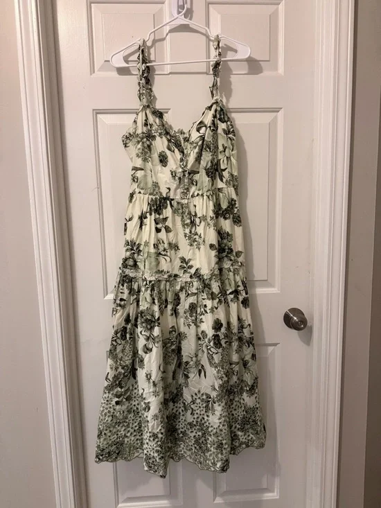 Anthropologie Sleeveless Sweetheart A-Line Midi Dress Size Large - Picture 6 of 11